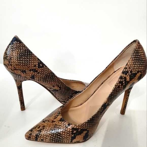 Topshop 'Gemini 2' Snake Print Pointy Toe Pump Sz 6.5 - Picture 2 of 8
